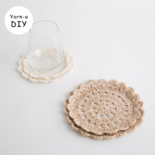 [DIY패키지] 삼베 꽃잎 수세미 &amp; 티코스터 / sanghi knit